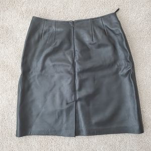 Black 100% leather skirt